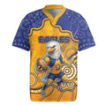 Custom Eagles Football Rugby Jersey Aboriginal Dot Art Pattern
