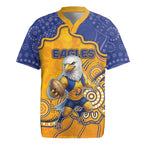 Custom Eagles Football Rugby Jersey Aboriginal Dot Art Pattern
