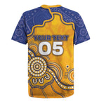 Custom Eagles Football Rugby Jersey Aboriginal Dot Art Pattern