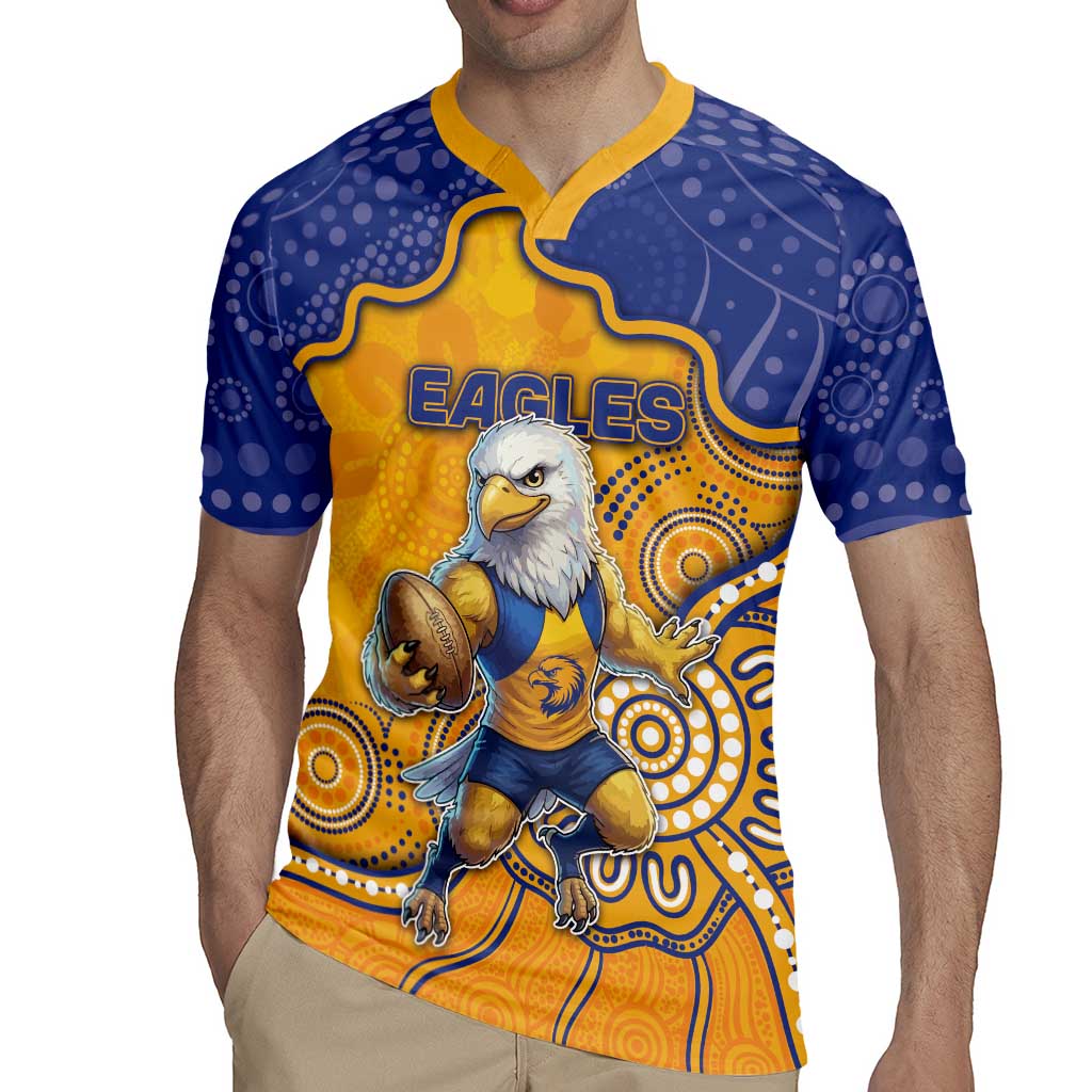 Custom Eagles Football Rugby Jersey Aboriginal Dot Art Pattern