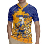 Custom Eagles Football Rugby Jersey Aboriginal Dot Art Pattern