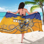 Custom Eagles Football Sarong Aboriginal Dot Art Pattern