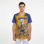 Custom Eagles Football Scrub Top Aboriginal Dot Art Pattern