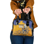 Custom Eagles Football Shoulder Handbag Aboriginal Dot Art Pattern