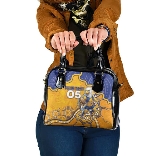 Custom Eagles Football Shoulder Handbag Aboriginal Dot Art Pattern