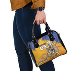 Custom Eagles Football Shoulder Handbag Aboriginal Dot Art Pattern