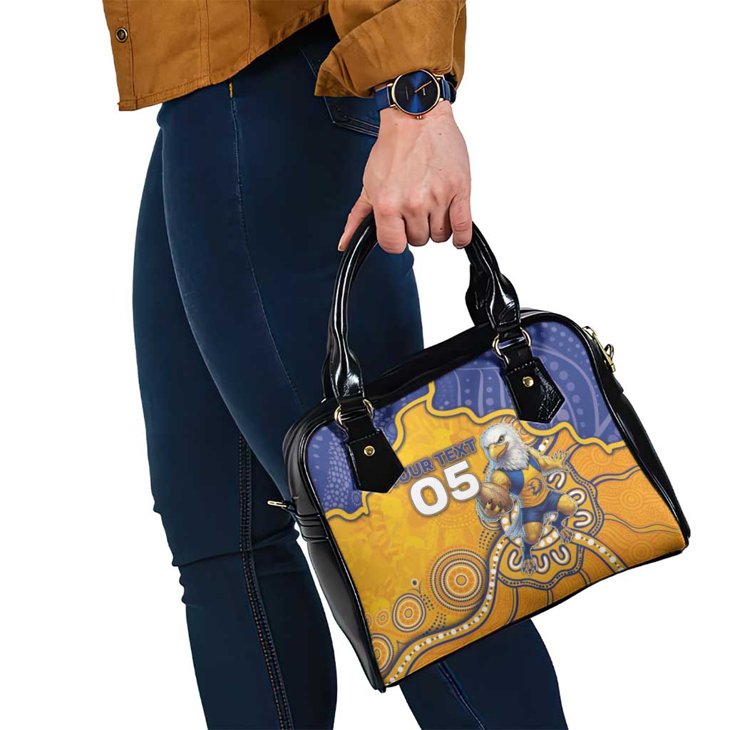 Custom Eagles Football Shoulder Handbag Aboriginal Dot Art Pattern