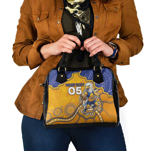 Custom Eagles Football Shoulder Handbag Aboriginal Dot Art Pattern