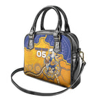 Custom Eagles Football Shoulder Handbag Aboriginal Dot Art Pattern