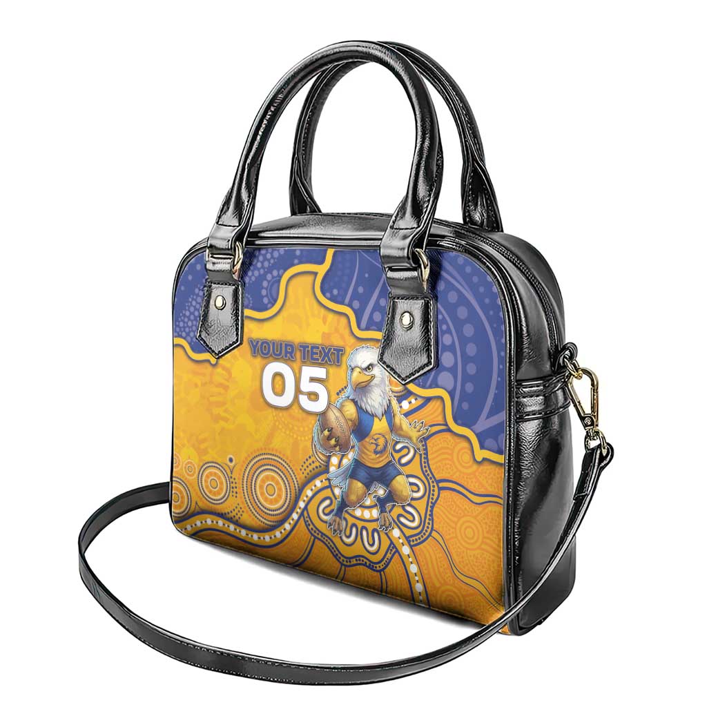 Custom Eagles Football Shoulder Handbag Aboriginal Dot Art Pattern