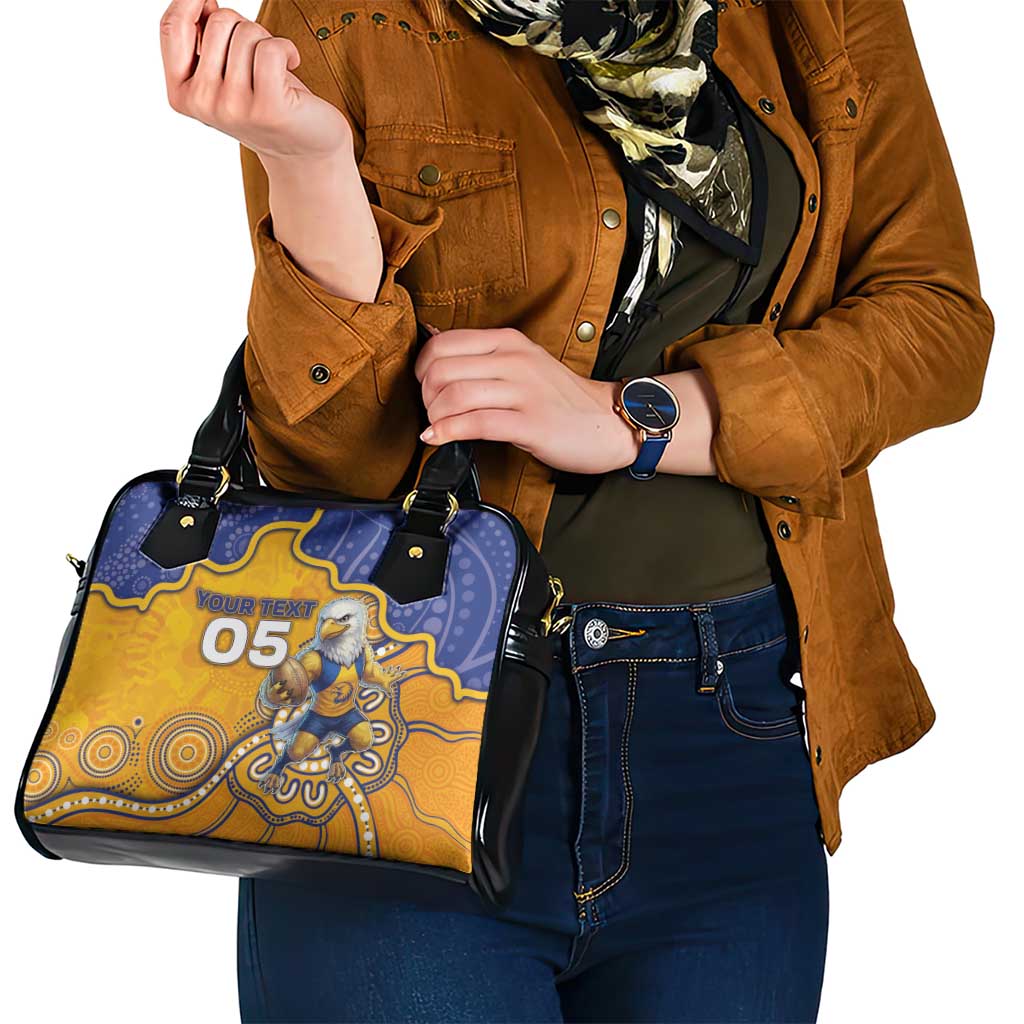 Custom Eagles Football Shoulder Handbag Aboriginal Dot Art Pattern