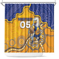 Custom Eagles Football Shower Curtain Aboriginal Dot Art Pattern
