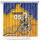 Custom Eagles Football Shower Curtain Aboriginal Dot Art Pattern
