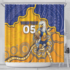 Custom Eagles Football Shower Curtain Aboriginal Dot Art Pattern