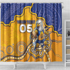 Custom Eagles Football Shower Curtain Aboriginal Dot Art Pattern