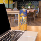 Custom Eagles Football Skinny Tumbler Aboriginal Dot Art Pattern