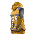 Custom Eagles Football Sleeveless Hoodie Aboriginal Dot Art Pattern
