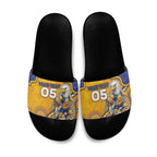 Custom Eagles Football Slide Sandals Aboriginal Dot Art Pattern