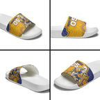 Custom Eagles Football Slide Sandals Aboriginal Dot Art Pattern