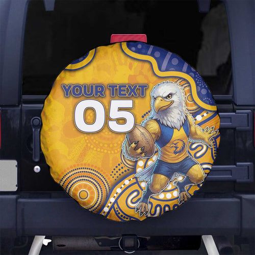 Custom Eagles Football Spare Tire Cover Aboriginal Dot Art Pattern