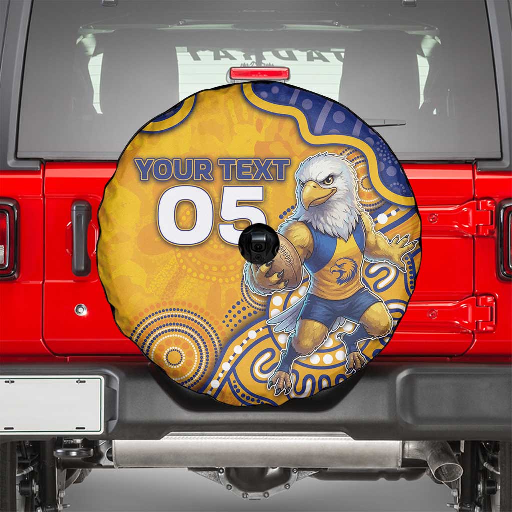 Custom Eagles Football Spare Tire Cover Aboriginal Dot Art Pattern