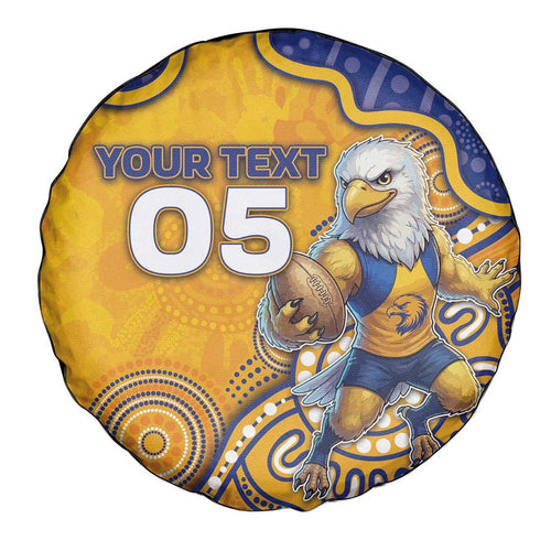 Custom Eagles Football Spare Tire Cover Aboriginal Dot Art Pattern