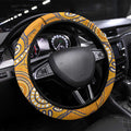 Eagles Football Steering Wheel Cover Aboriginal Dot Art Pattern