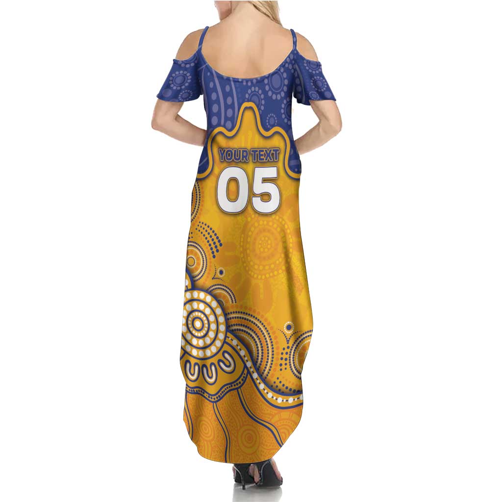 Custom Eagles Football Summer Maxi Dress Aboriginal Dot Art Pattern