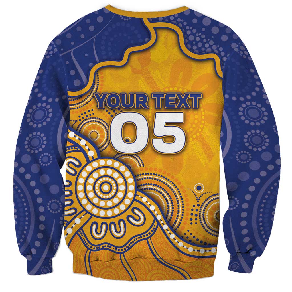 Custom Eagles Football Sweatshirt Aboriginal Dot Art Pattern