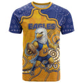 Custom Eagles Football T Shirt Aboriginal Dot Art Pattern