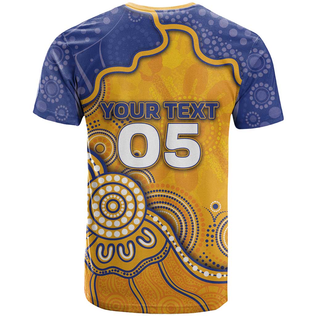 Custom Eagles Football T Shirt Aboriginal Dot Art Pattern