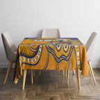 Custom Eagles Football Tablecloth Aboriginal Dot Art Pattern