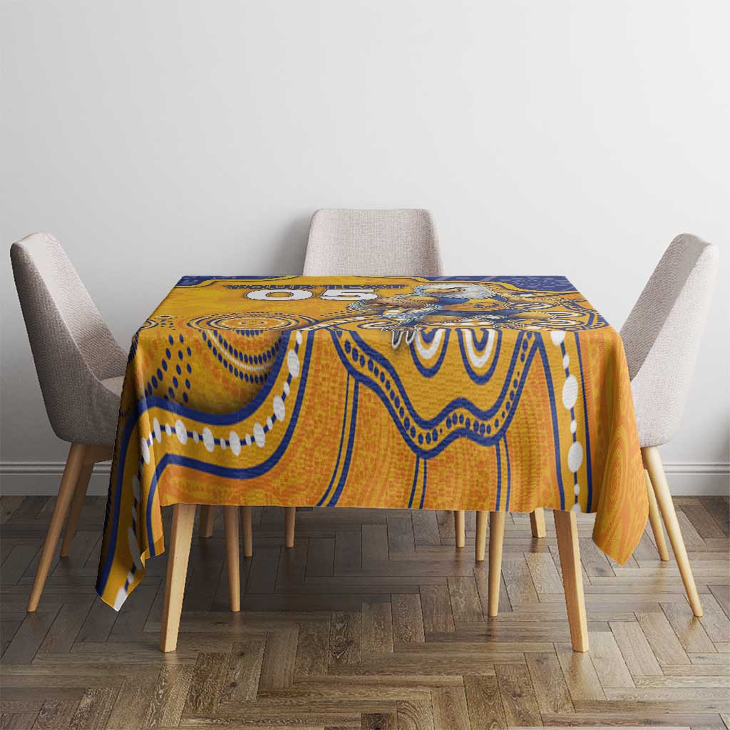 Custom Eagles Football Tablecloth Aboriginal Dot Art Pattern