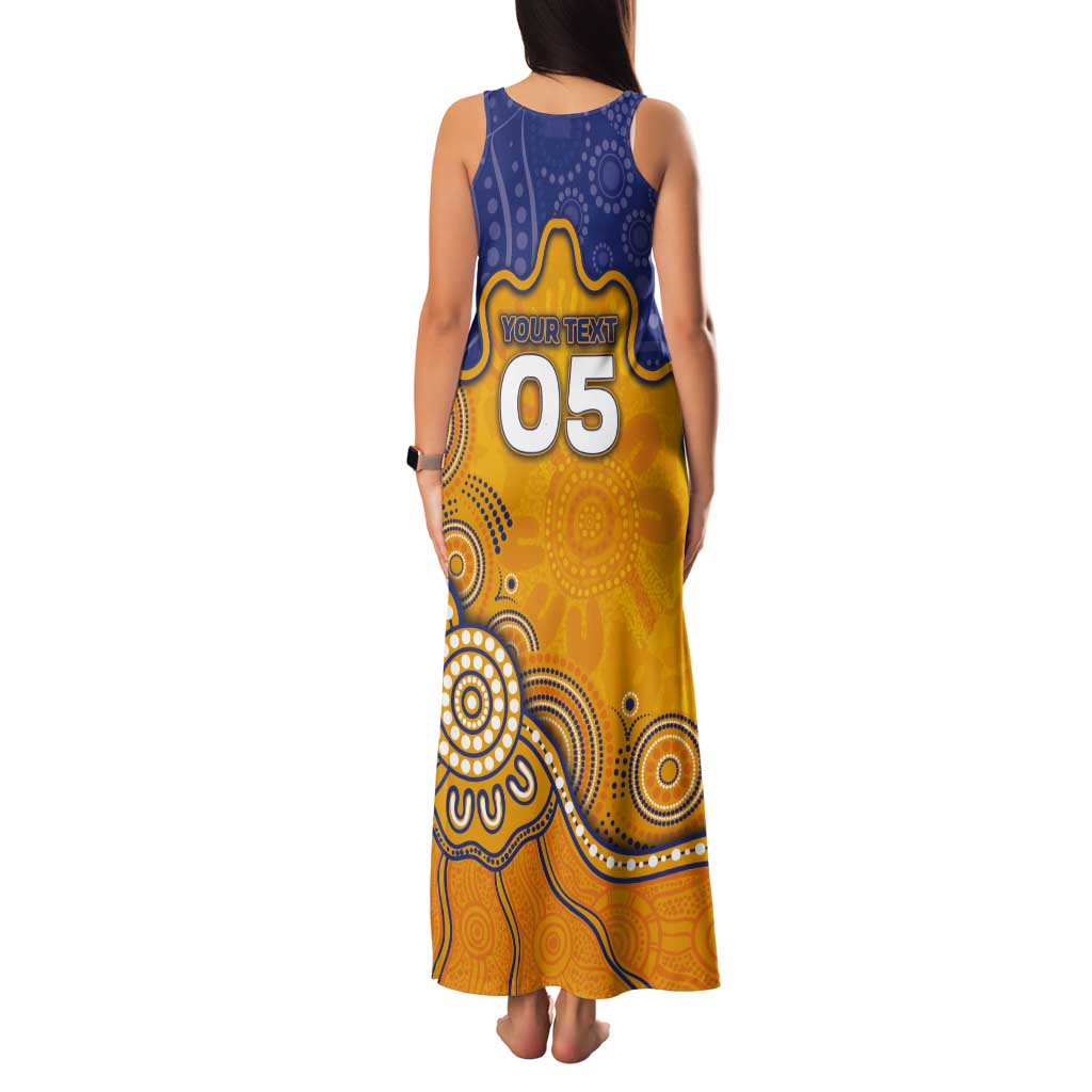 Custom Eagles Football Tank Maxi Dress Aboriginal Dot Art Pattern