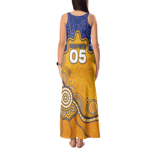 Custom Eagles Football Tank Maxi Dress Aboriginal Dot Art Pattern