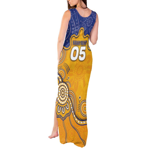Custom Eagles Football Tank Maxi Dress Aboriginal Dot Art Pattern