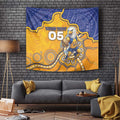 Custom Eagles Football Tapestry Aboriginal Dot Art Pattern