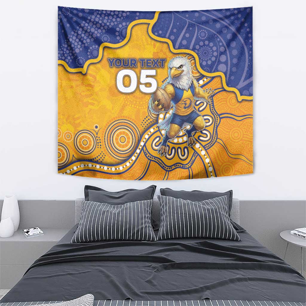 Custom Eagles Football Tapestry Aboriginal Dot Art Pattern