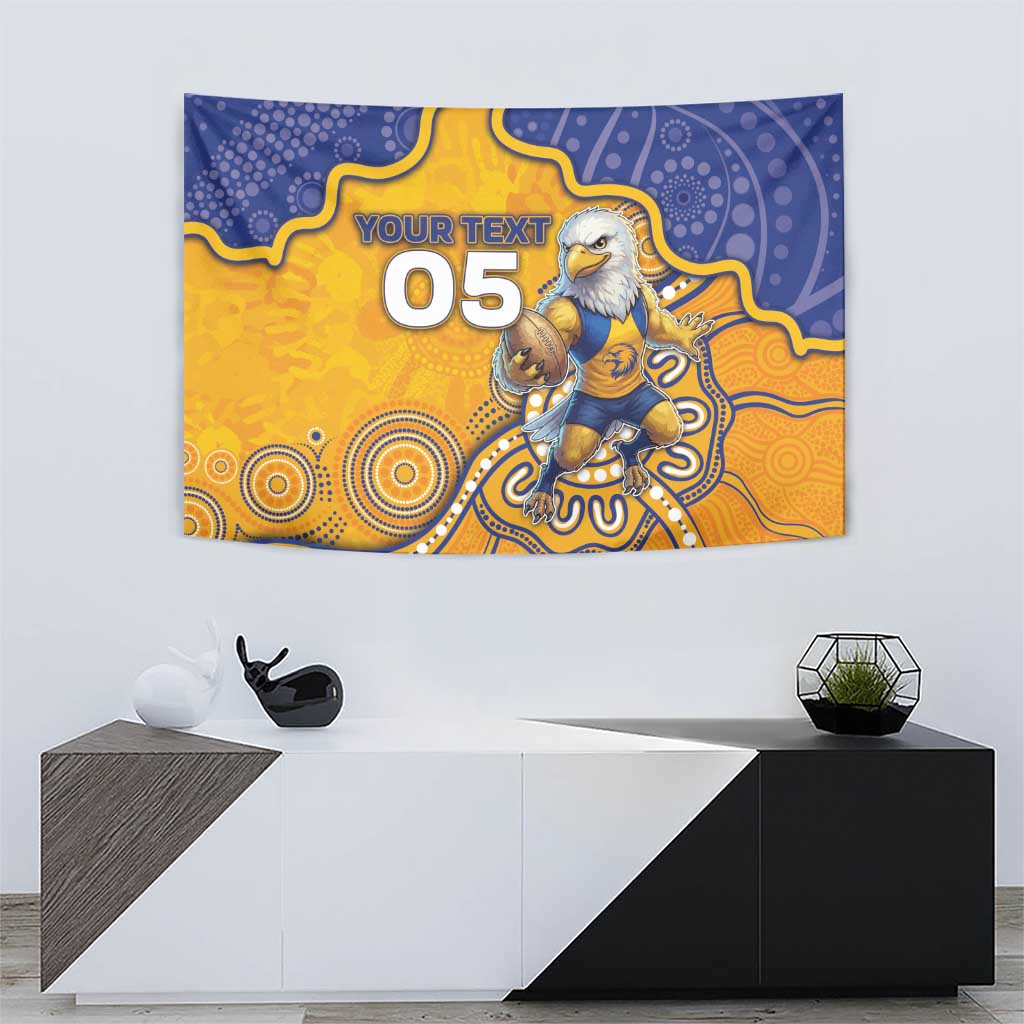 Custom Eagles Football Tapestry Aboriginal Dot Art Pattern