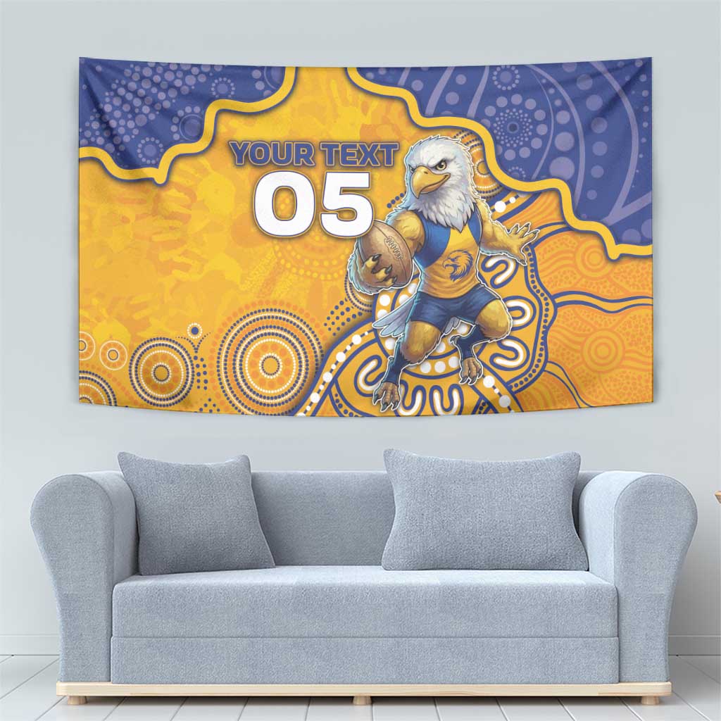 Custom Eagles Football Tapestry Aboriginal Dot Art Pattern