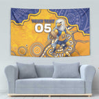 Custom Eagles Football Tapestry Aboriginal Dot Art Pattern