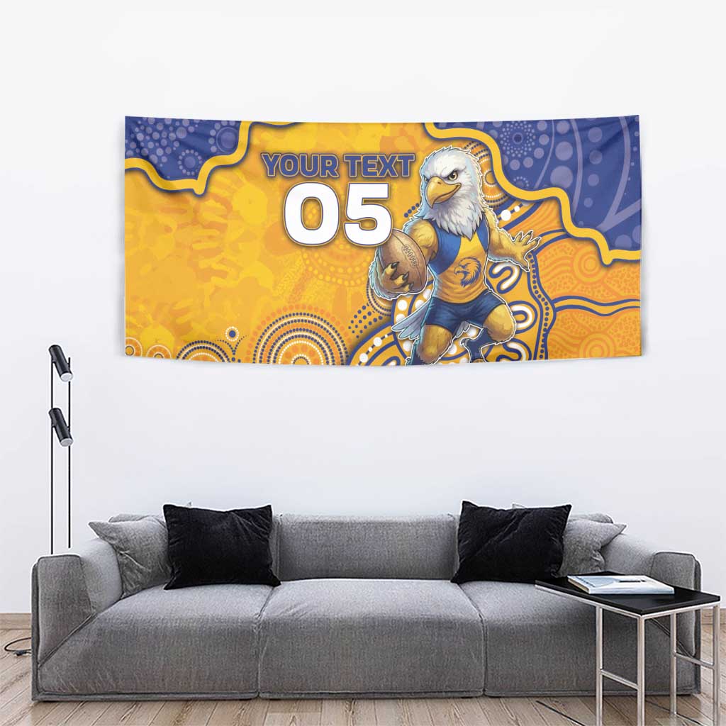 Custom Eagles Football Tapestry Aboriginal Dot Art Pattern
