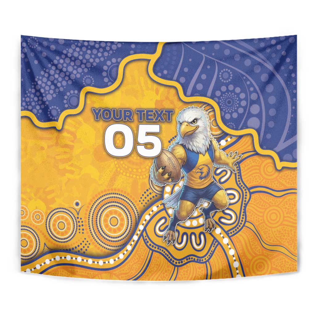 Custom Eagles Football Tapestry Aboriginal Dot Art Pattern