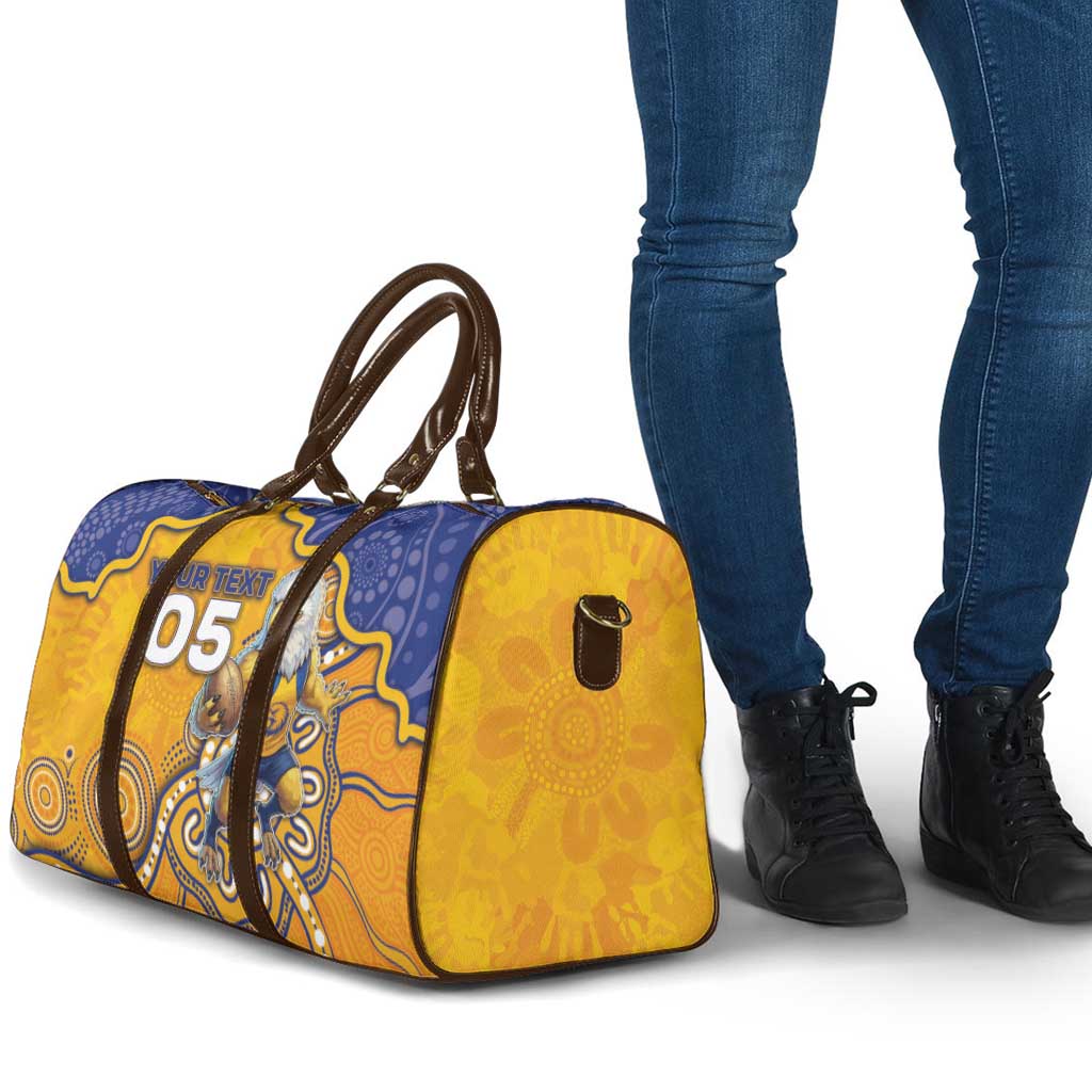 Custom Eagles Football Travel Bag Aboriginal Dot Art Pattern