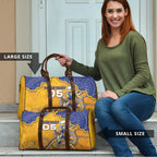 Custom Eagles Football Travel Bag Aboriginal Dot Art Pattern