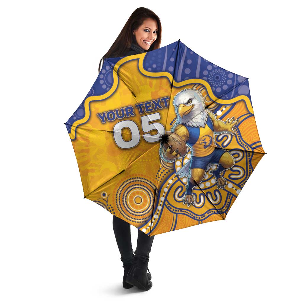 Custom Eagles Football Umbrella Aboriginal Dot Art Pattern