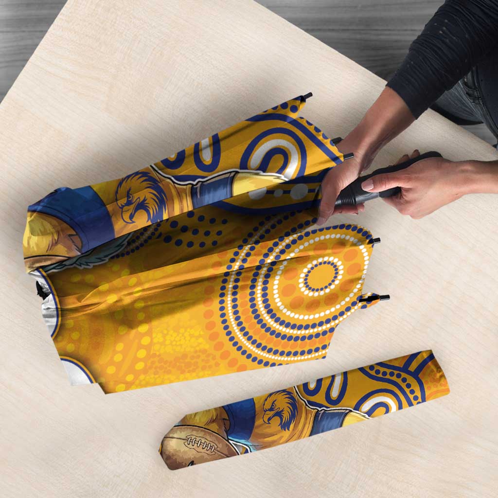 Custom Eagles Football Umbrella Aboriginal Dot Art Pattern