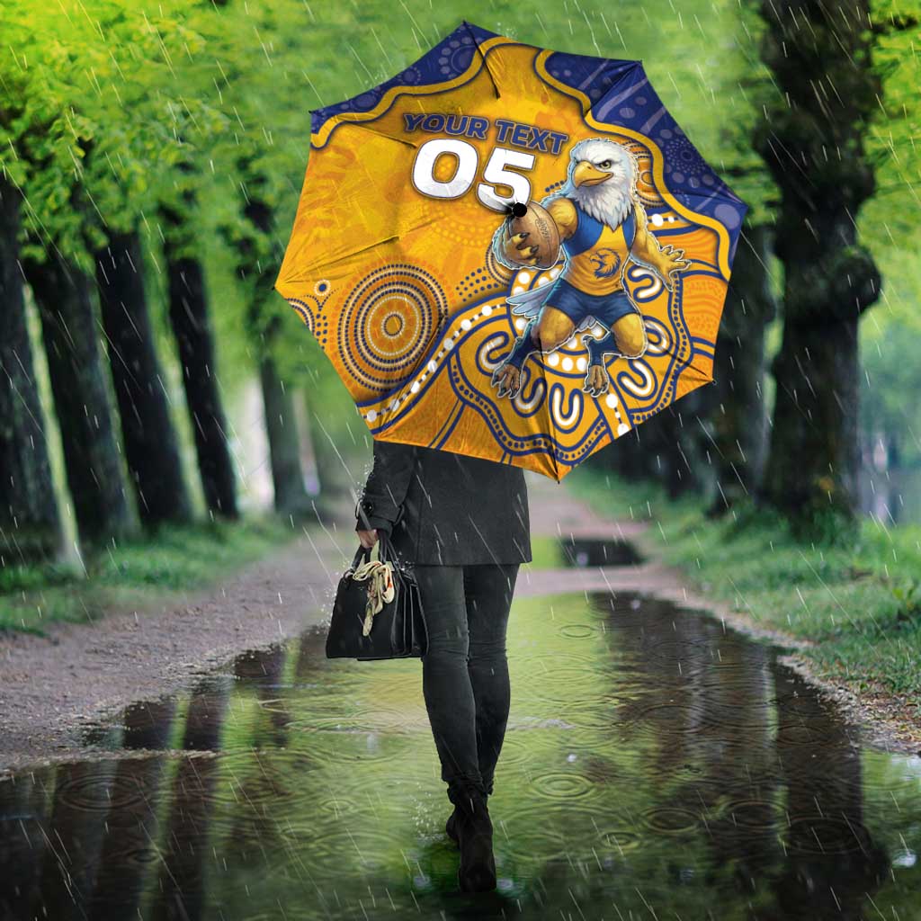 Custom Eagles Football Umbrella Aboriginal Dot Art Pattern