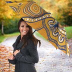 Custom Eagles Football Umbrella Aboriginal Dot Art Pattern