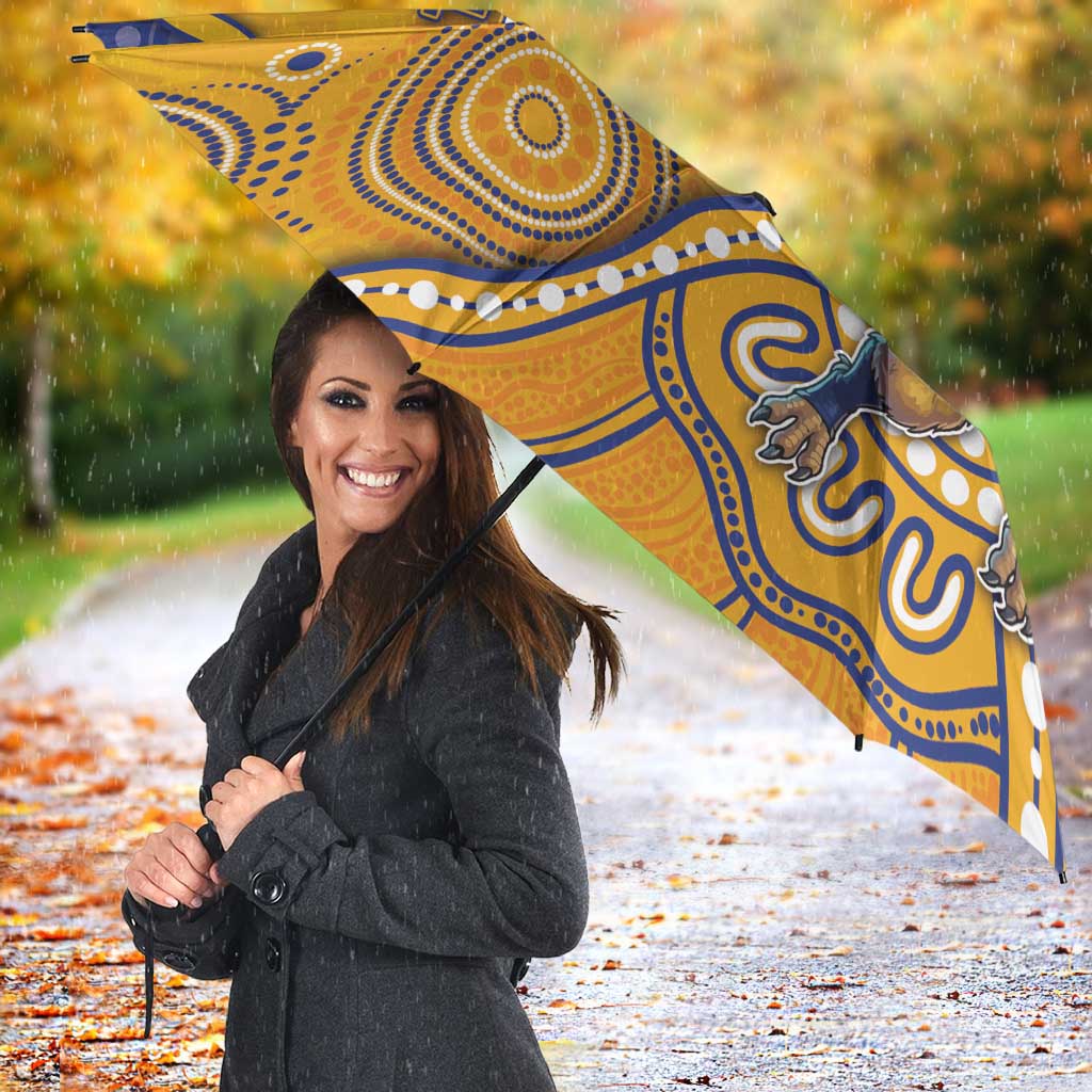 Custom Eagles Football Umbrella Aboriginal Dot Art Pattern